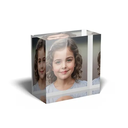 Presse-papiers Acrylique Transparent Personnalisable - Bloc Premium