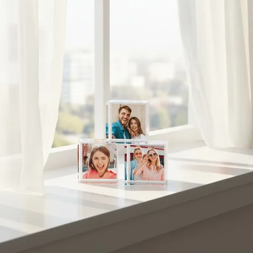 Presse-papiers Acrylique Transparent Personnalisable - Bloc Premium