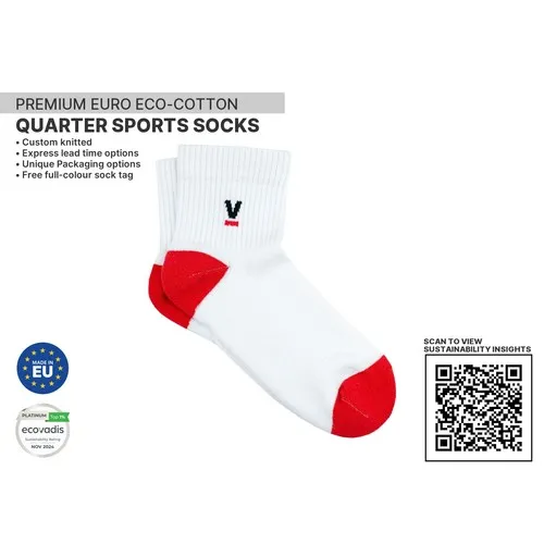 Chaussettes Sport 3/4 Jacquard Personnalisées - Qualité Premium