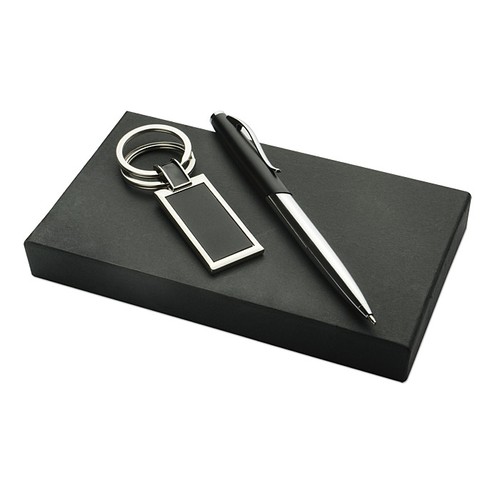 Coffret Cadeau Entreprise Stylo et Porte-clés Personnalisable