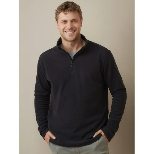 Pull-over polaire quart-zip pour hommes