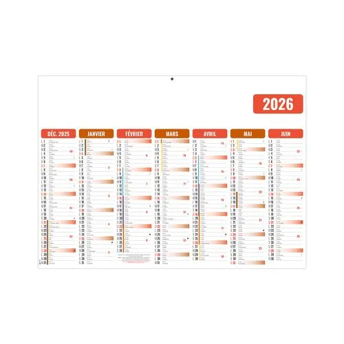 GAMECO ROUGE 2026 - MIDI 430 x 335 mm - LEGER 400G - SANS MARQUAGE - 1 TROU EN TETE