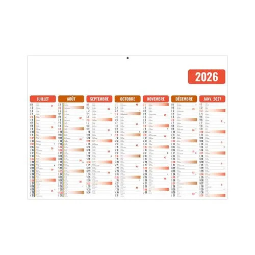 GAMECO ROUGE 2026 - MIDI 430 x 335 mm - LEGER 400G - SANS MARQUAGE - 1 TROU EN TETE