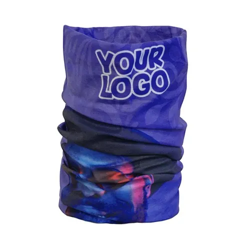 Cache-cou tubulaire personnalisable multifonction en microfibre