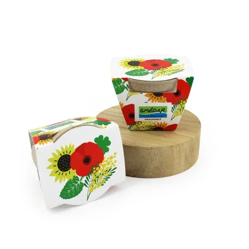 Kit Plantation Personnalisable en Pot Paille de Riz Écologique