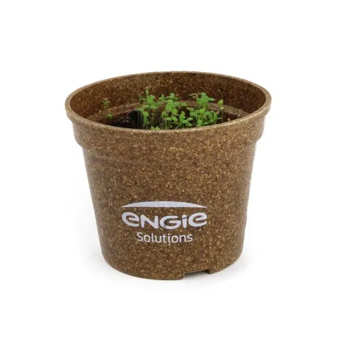 Kit Plantation Personnalisable en Pot Paille de Riz Écologique