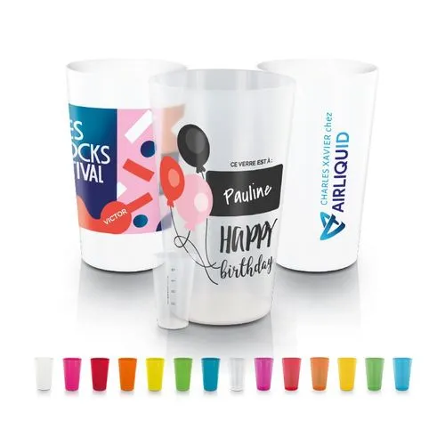 Gobelet Plastique Réutilisable 30 cl Personnalisable - Fabrication Française