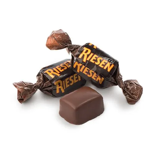 BONBONS CARAMEL CHOCOLAT STORCK RIESEN dans une carte personnalisable pliable