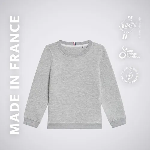 Sweat Molletonné Enfant Bio Personnalisable - Coton Organic