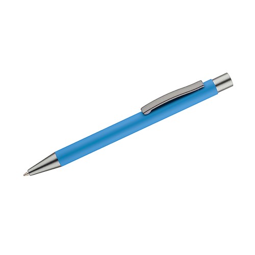 Stylo à bille aluminium toucher soft - Mine noire personnalisable