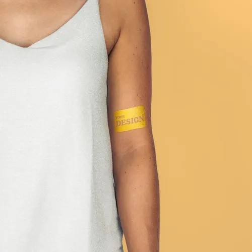 Tatouage Éphémère Métallique Personnalisé 75x50mm