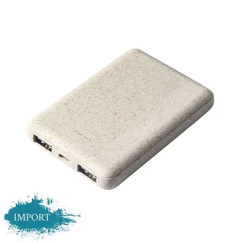 Powerbank Solaire 10000 mAh en Bambou Personnalisable