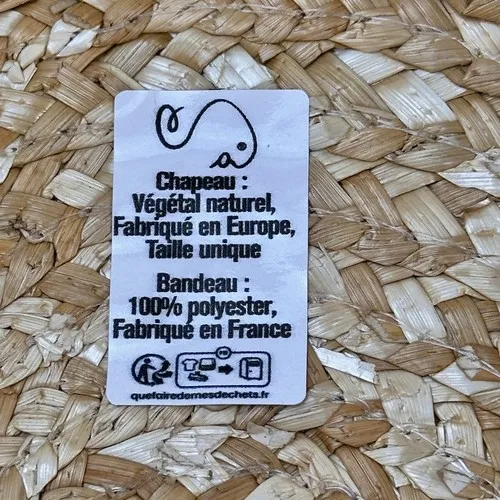 Canotier Paille Personnalisé Bandeau XL Full Color - Fabrication Europe