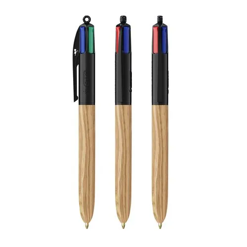 BIC® 4 Couleurs Wood Style