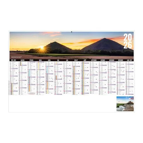 LIBRE CHOIX NORDISTE 2026 - MAXI 650 x 405 mm - LEGER 400G - DOS CUISINE - SANS MARQUAGE - 1 TROU EN TETE