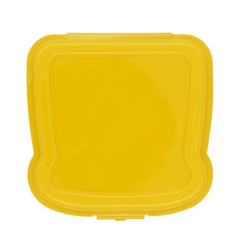 Boîte à lunch sandwich 450 ml jaune personnalisable par sérigraphie