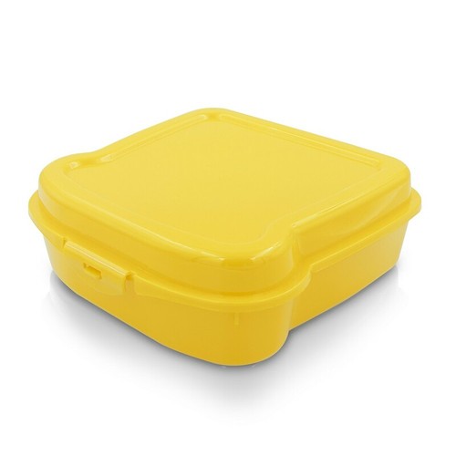 Boîte à lunch sandwich 450 ml jaune personnalisable par sérigraphie
