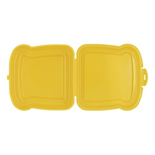 Boîte à lunch sandwich 450 ml jaune personnalisable par sérigraphie