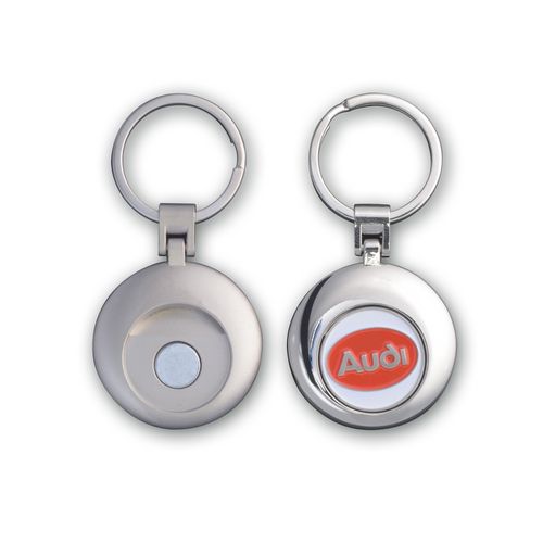 Porte-clés Jeton de Caddie Aimanté Personnalisable en Zamac
