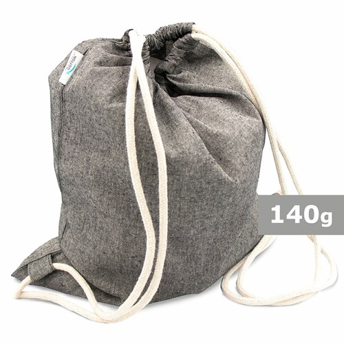 Sac à cordon éco-responsable en coton et polyester recyclés