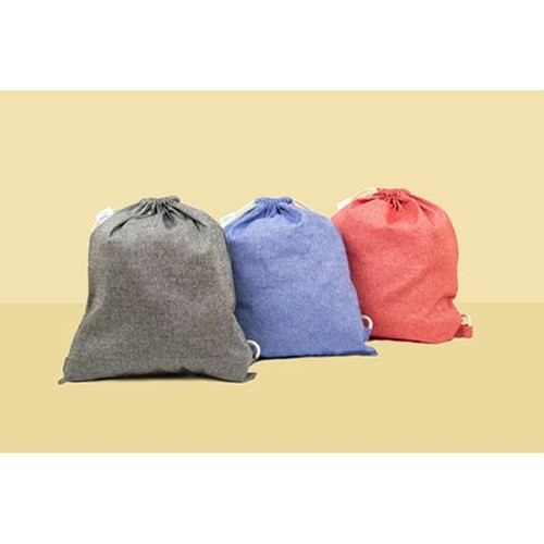 Sac à cordon éco-responsable en coton et polyester recyclés
