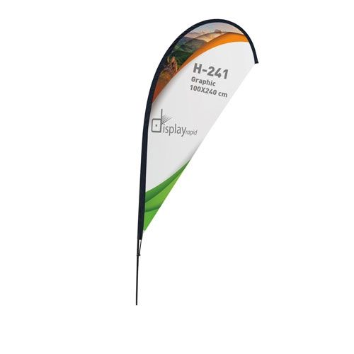 Support Drapeau Goutte Personnalisable 87x180cm - Oriflamme Publicitaire