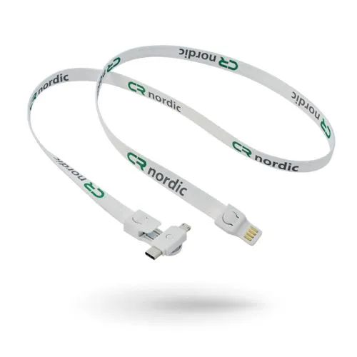 Chargeur multi-câbles ABS 2 en 1 personnalisé