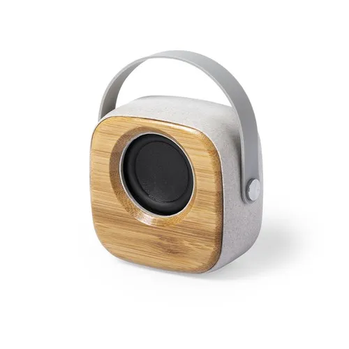 Enceinte Bluetooth Écologique Bambou & Paille de Blé Personnalisable
