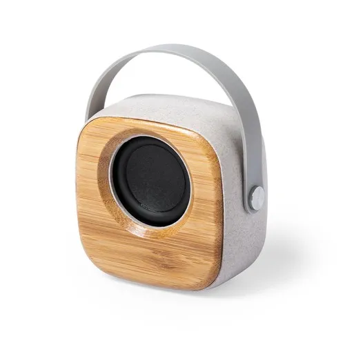 Enceinte Bluetooth Écologique Bambou & Paille de Blé Personnalisable