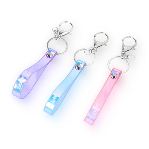 Porte-clés holographique personnalisé PVC - Effet lumineux captivant