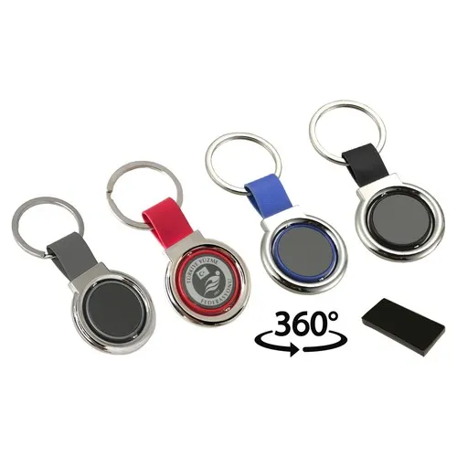 Porte-clés métallique pivotant à 360°