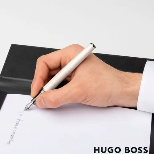 Stylo Plume Gear Ribs Chrome - Design Futuriste Personnalisable