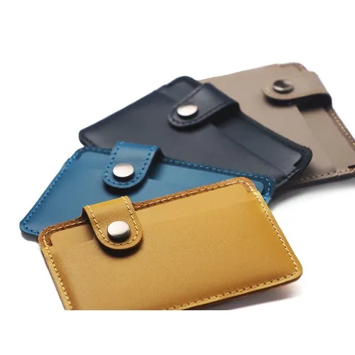 Porte-cartes de crédit en cuir italien personnalisable par sérigraphie