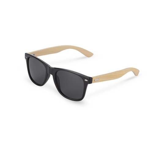 Lunettes de soleil personnalisables bambou et noir - UV400