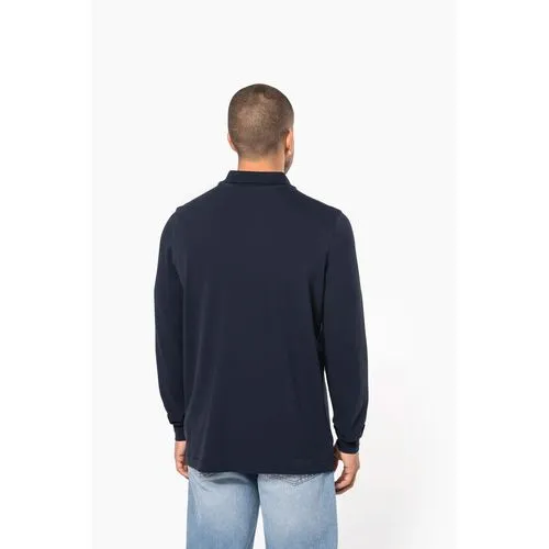 Polo Piqué Manches Longues Homme - Personnalisable par Sérigraphie