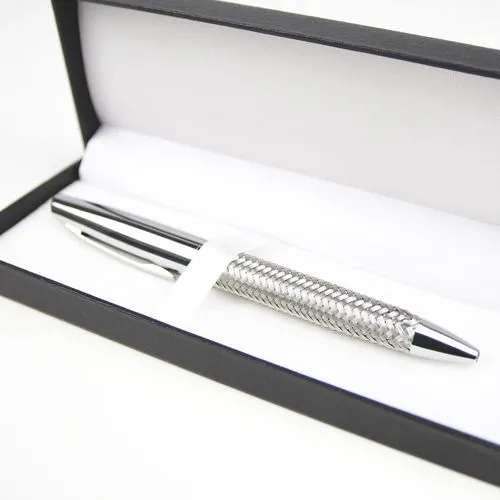 Stylo bille BAMBOU ALU - Blanc