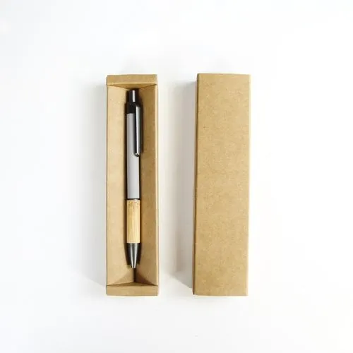 Stylo bille BAMBOU ALU - Blanc