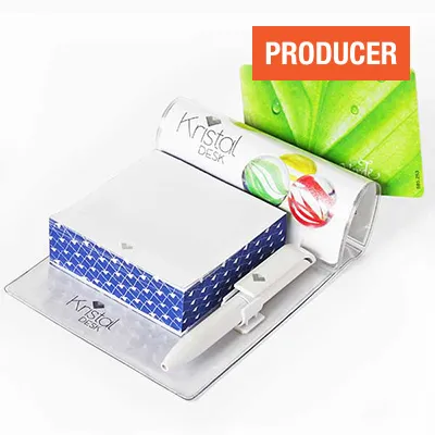 Bloc-notes personnalisable couverture transparente - 150 feuilles