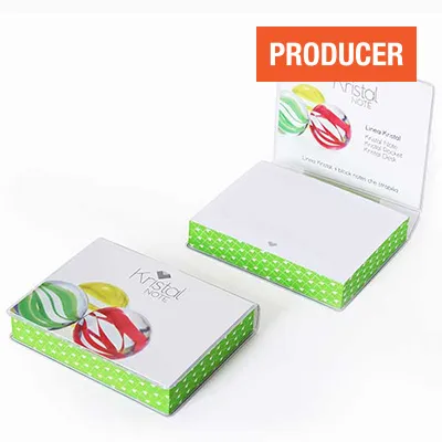 Bloc-notes personnalisable couverture transparente - 150 feuilles