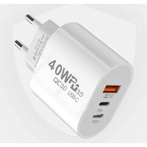 Adaptateur Secteur USB-C 40W Personnalisable - Charge Rapide Multi-Ports