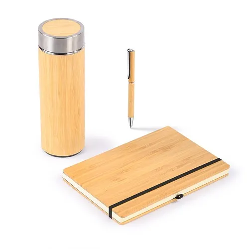 Set Écriture Écologique avec Gourde Isotherme 370ml Personnalisable