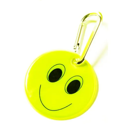 Porte-clés crochet fluo personnalisable - Jaune haute visibilité