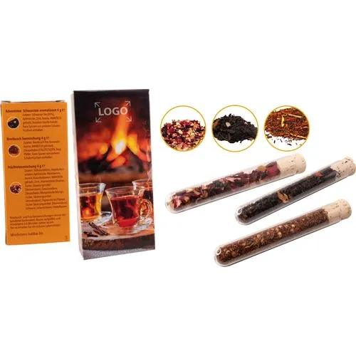 Coffret Trio de Thés de Noël Personnalisable - Cadeau d'Entreprise