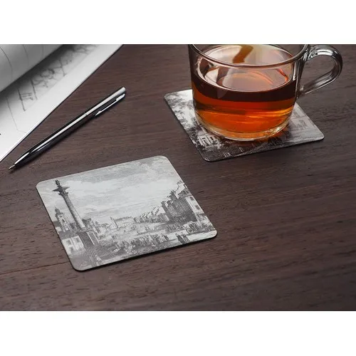 Sous-verre personnalisé en cuir recyclé - Sérigraphie premium