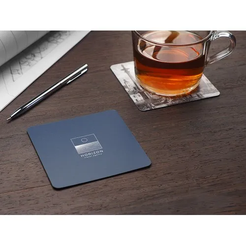 Sous-verre personnalisé en cuir recyclé - Sérigraphie premium