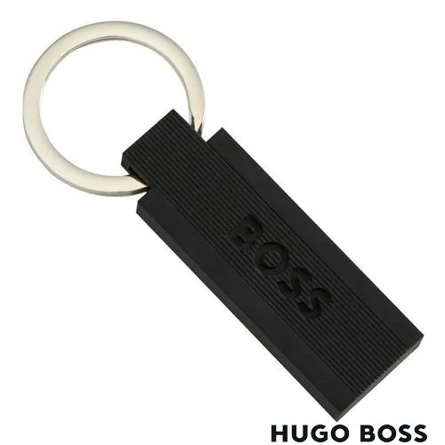 Porte-clés Edge Silicone Noir Premium - Personnalisable