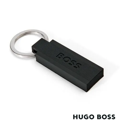 Porte-clés Edge Silicone Noir Premium - Personnalisable