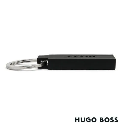 Porte-clés Edge Silicone Noir Premium - Personnalisable