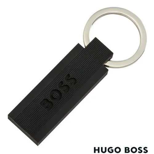 Porte-clés Edge Silicone Noir Premium - Personnalisable