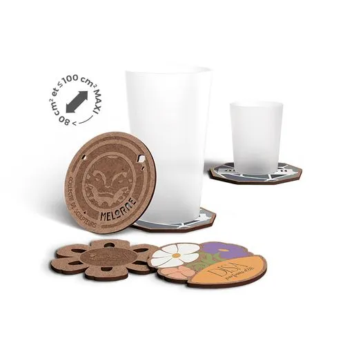 Sous-Verre Personnalisé MDF 3mm Découpe Forme - Fabrication Française